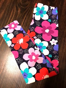 Gymboree-Girls-Colorful-034-Flower-034-Navy-Leggings-Sz-7-NWT-GYM8