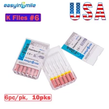 6# endodontic K files 25MM dental  endo root canal rotary hand files stainless