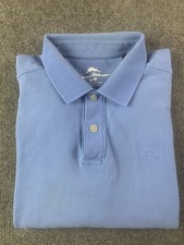 Tommy Bahama Mens 100 Cotton Casual Polo Shirt Size M Blue