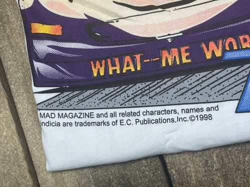 XXL nos vtg 90s 1998 MAD MAGAZINE nhra racing t shirt alfred e neuman - Picture 9 of 10