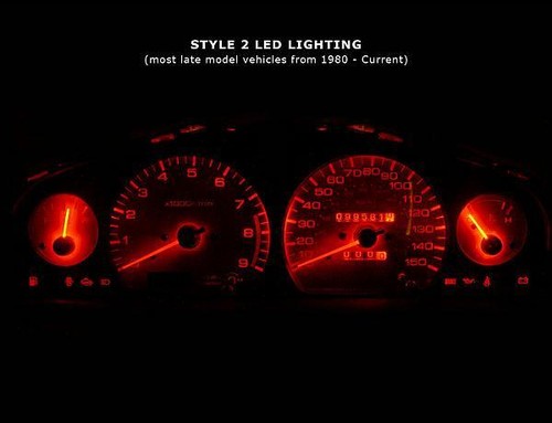 RED 1-Point 74 Style LED Replacement Instrument Cluster Gauge Bulb - Picture 3 of 4