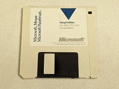 Microsoft Paintbrush – Logiciel 1989 – Sans La Souris – Vintage PC