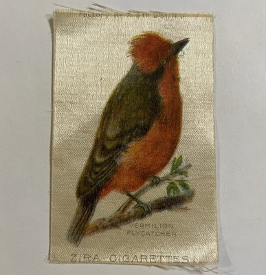 Fly Catcher Bird Tyrant Vermilion Flycatcher Tobacco Silk Zira Cigarettes c 1910