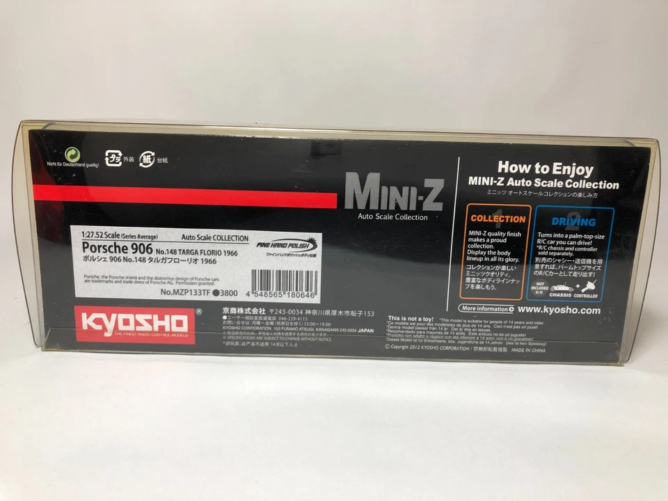 KYOSHO Mini-z Body Poesche 906 No.148 TARGA FLORIO 1966 MZP133TF - Image 3 of 4