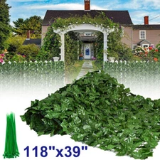 Artificial Privacy Fence 118x39FT Wall Screen Hedges Fence Ivy Vine Leaf Decor