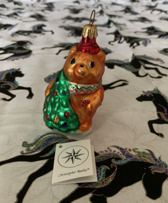 Christofer Radko 4'' Teddy's Tree Christmas Ornament Handmade in Poland NICE