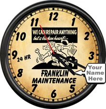 Maintenance Company Repair Handyman Plumbing Building  Personalized Wall Clock