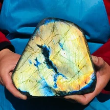 4.53LB Natural Labrador Moonstone Quartz Crystal Free Form Mineral Specimen 641