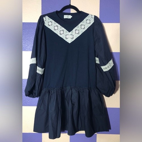 NWOT Tanya Taylor Kirstie Minidress in Maritime Blue - Size S, MSRP $445