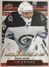 2020-21 MIKHAIL BERDIN UPPER DECK SERIES 1 YOUNG GUNS CANVAS RC #C114 JETS