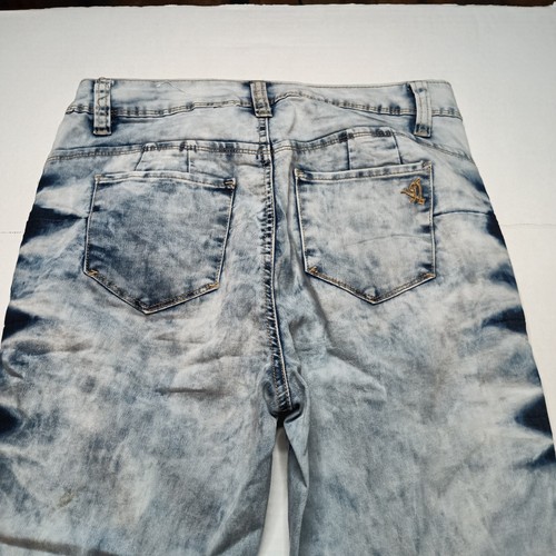 VIP Jeans Skinny Crop Acid Wash Distressed Women's 9/29 High Rise Stretch - Picture 8 of 8