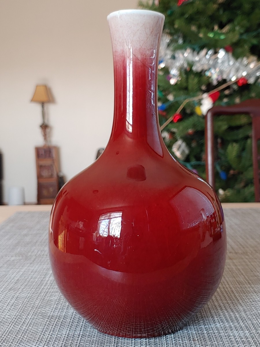 文房具　清康熙　 紅釉花瓶/F2-66 2023_NYR_20461_0900_002(