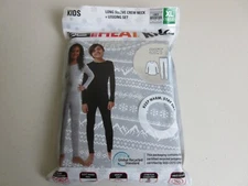 32 Degrees Heat Kids Base Layer Top & Leggings Size XL (16/18) - Gray (New)