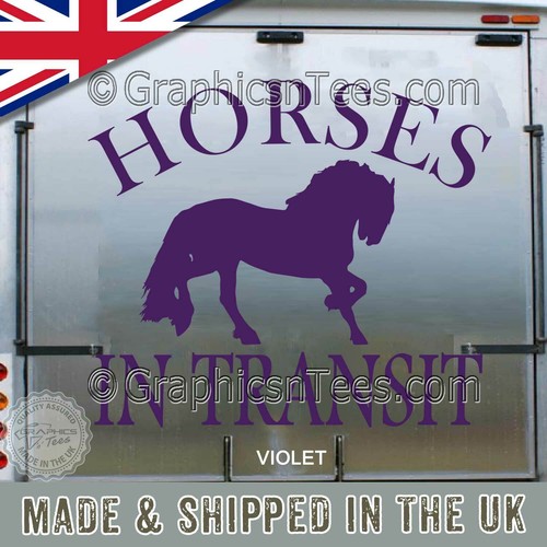 Horse Box Stickers Horses In Transit Trailer Vinyl Graphic Decals - Picture 5 of 10