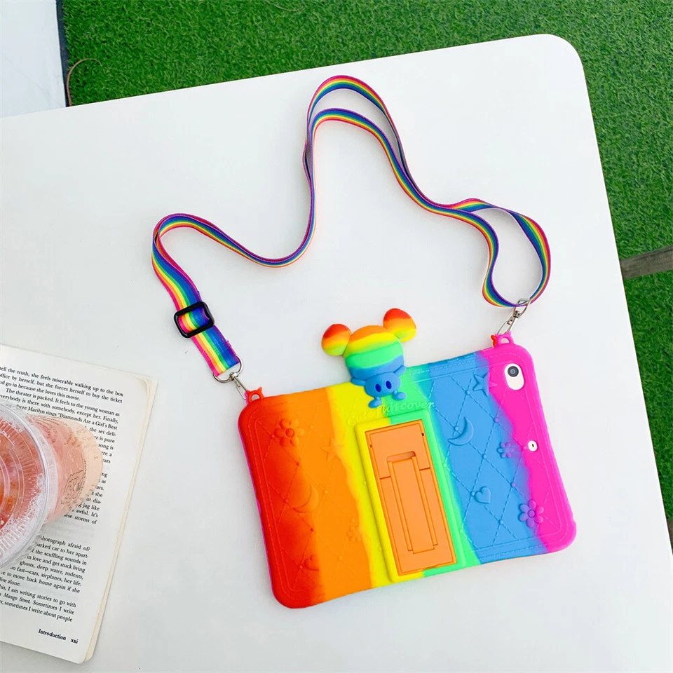 For Samsung Galaxy Tab A8 A7 S6 Lite SM-T220 T500 P610 P613 X200 Kids Strap Case - Image 3 of 4