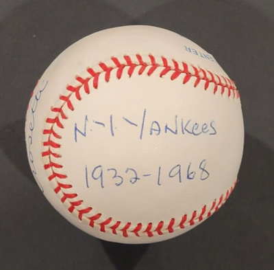 FRANK CROSETTI Signed Inscribed NY YANKEES 1932-1968 Official MLB