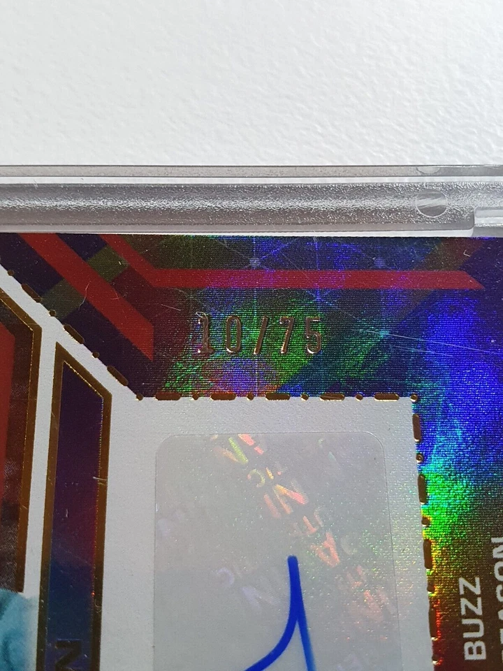 Panini Recon Larry Johnson 2021 automático/75 holograma reclamo de fama firmas - raro Foto 3 de 4