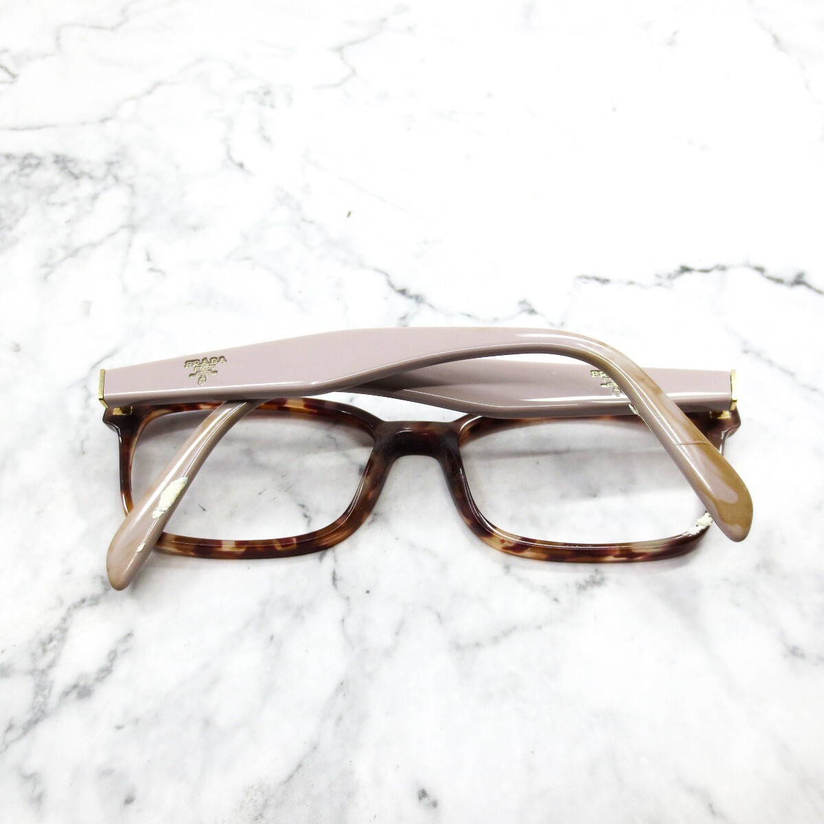 Prada VPR 18T UE0-1O1 Eyeglasses Full Rim Tortoise Pink 