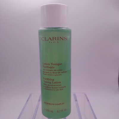 Clarins Purifying Toning Lotion Meadowsweet Saffron 6.7oz Combo To Oily Sealed 