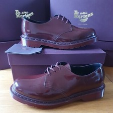 Mens Dr Martens 1461 Oxblood Patent Made In England Size 8,9,10,11 RRP £189 Rare