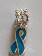 New European Charm Silver Blue Breast Cancer. ! buy 5 get 1 free