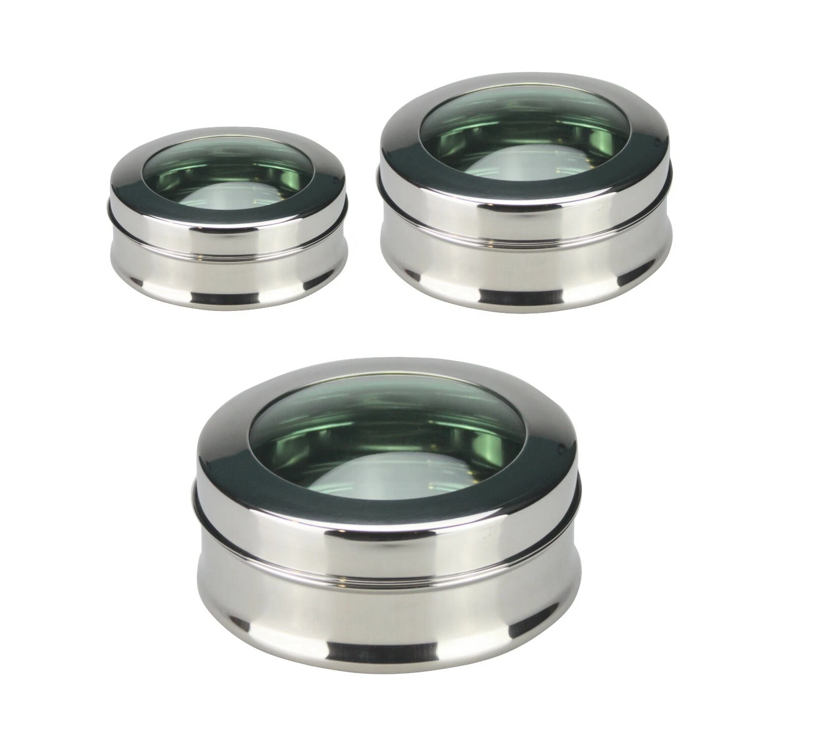 Stainless Steel Cake Storage Tin Canister Container Puri Dabba Biscuit Carrier
