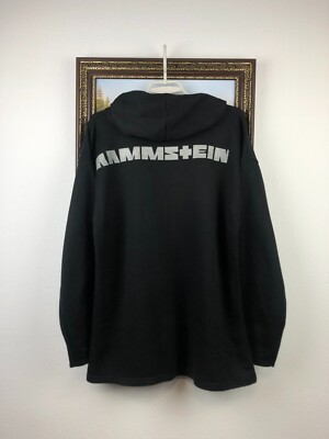 Vintage Rammstein Band Rare Hoodie Sweatshirt Over Pring Big Logo