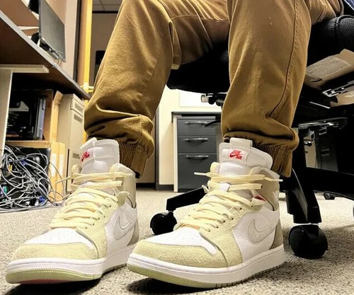 Nike Air Jordan 1 Zoom CMFT Olive Aura - US Men 9.5 / Women 11 Milan Tan  Easter | eBay