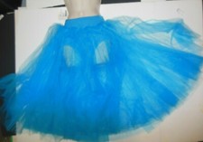 Romantic Tulle chiffon 4 layer Ballet Ballroom skirt on trunks Turquoise blue
