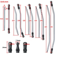 Steel Steering Link Rod Link Rod Linkage for 1:10 RC Crawler AXIAL Wraith 90048