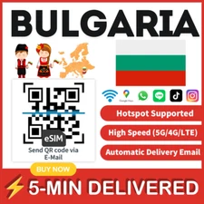 [eSIM] Bulgaria eSIM e-SIM card Travel Sim card Tarjeta eSIM Dato Data only 🛜A+