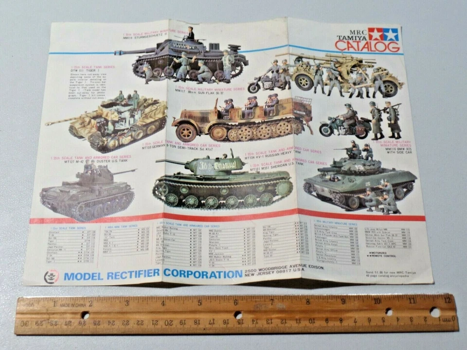 Vintage MRC Tamiya Catalog Dealer Product Sheet Japan Precision Model Kits A068 - Image 4 of 4