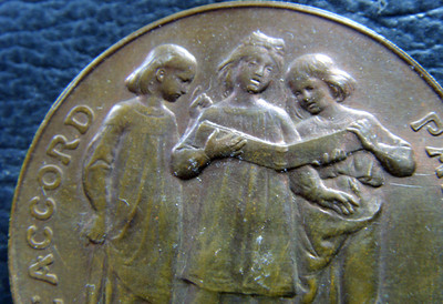 Médaille Française Bronze 1883 - Concours De Dictée Paris 'L'Accord Parfait'