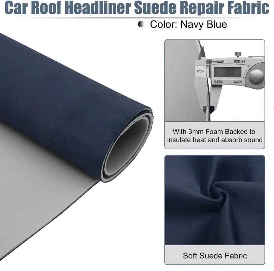 Tessuto scamosciato cielo auto con schiuma - suede headlin fabric foam - Immagine 4 di 4