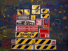 Action Man Fire Tender Reproduction weatherproof  Stickers