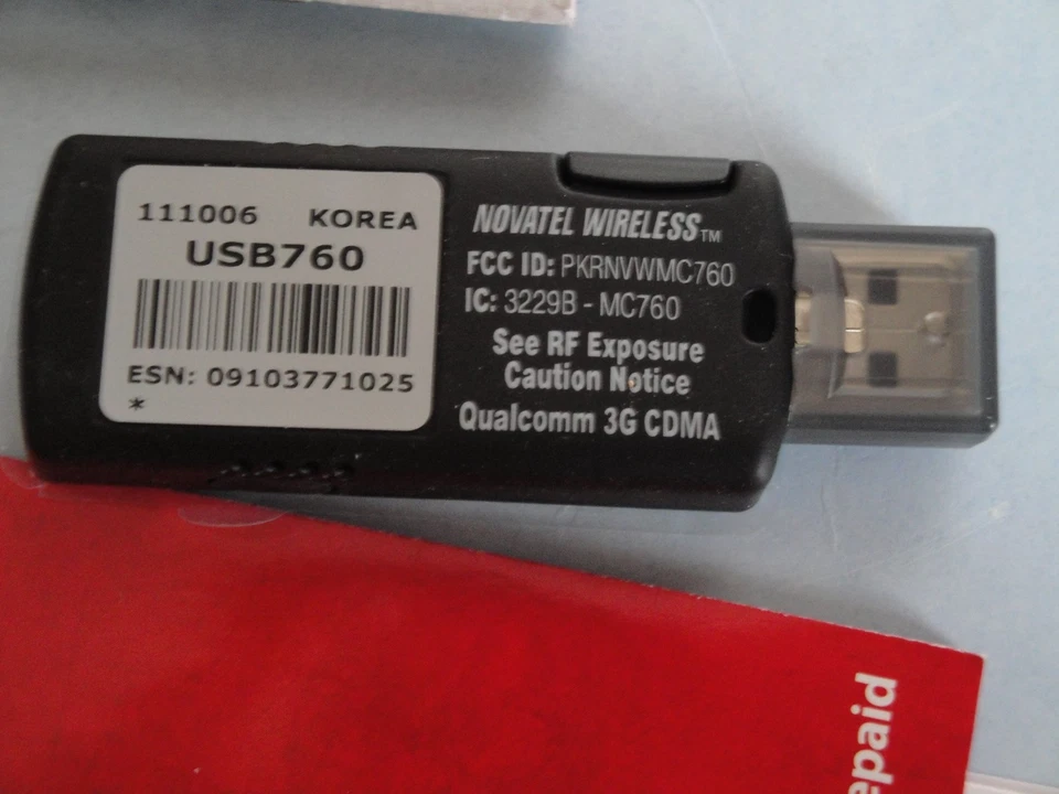 Verizon Wireless USB760 3G Qualcomm CDMA USB Mobile Broadband Aircard Modem 760 - Image 3 of 4