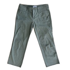 Vintage Y2K Gap Stretch Olive Green Utility Pants Straight Leg Casual size 10
