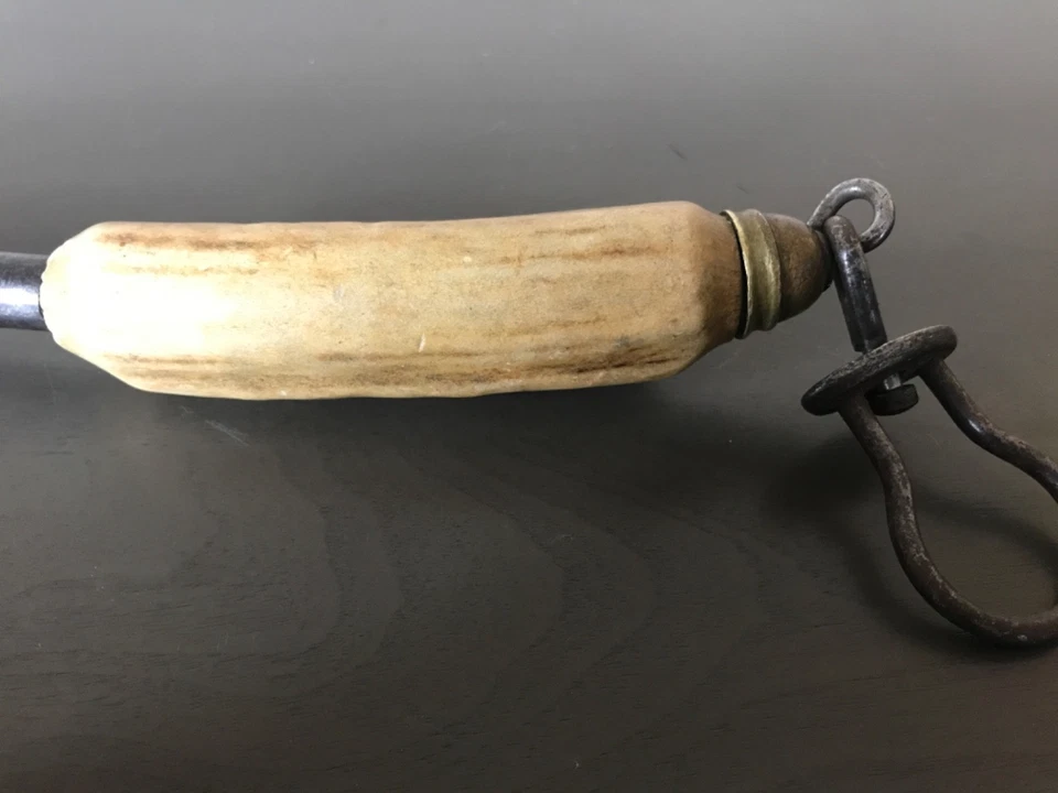  Antique I. Wilson Sheffield England Knife Steel Hone Rod W/ Antler Handle - Image 3 of 4