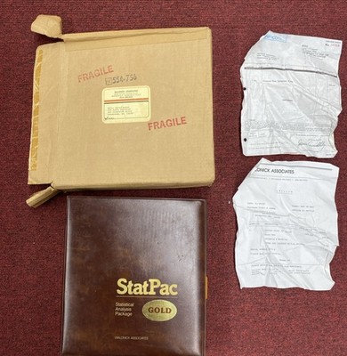 BEYOND RARE 1986-87 Stat Pac Gold Vintage Statistical Computer Course IBM SYSTAT