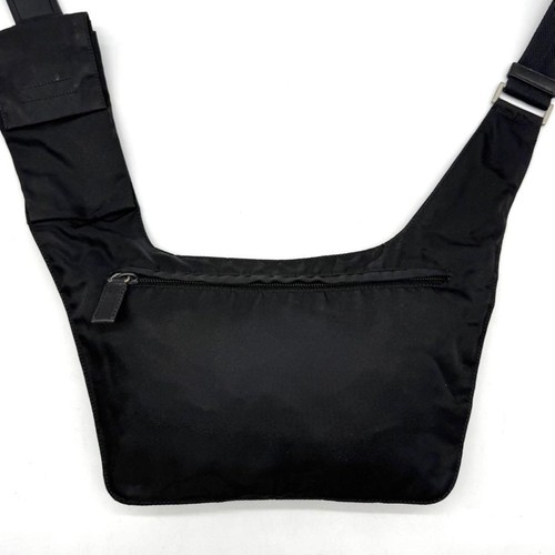 Borsa a tracolla PRADA marsupio in vita logo nylon nero autentica - Foto 22 di 24