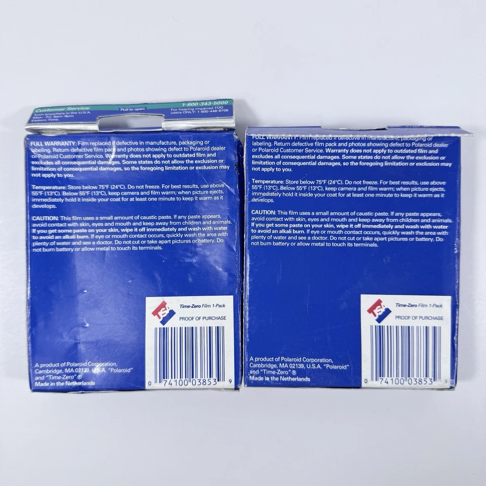 Lot Of 2 - Polaroid Time Zero SX-70 Instant Film 10 Picture Pack EXPIRED 12/97 - Image 2 of 4