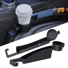 2 Pack Universal Dual Car Seat Gap Filler with Cup Holder, Car Gap Plug Seat ...