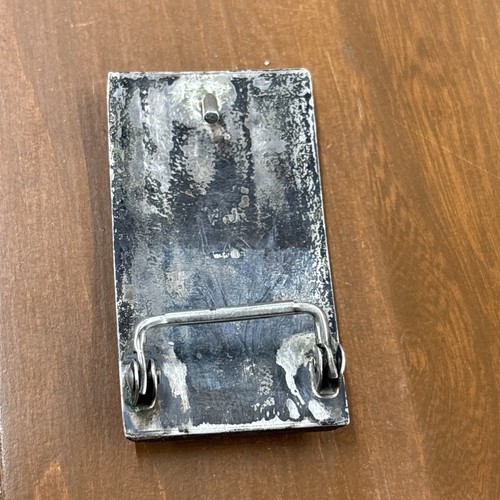 Sterling Silber oxidiert geätzt Gürtelschnalle von Francis Jones "Grill" - Bild 7 von 10
