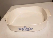 Vintage Corning Ware Blue Cornflower A-10-B 10x10x2 Casserole Dish No Lid