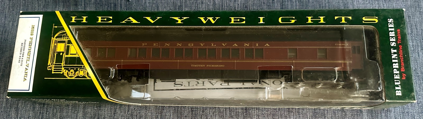 Wagon Pullman HO Brancheline Timothy Pickering pour réseau PRR