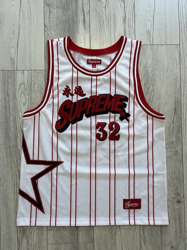 Maillot Basket Supreme Star Blanc Rouge Taille : L Neuf et livraison rapide ✅