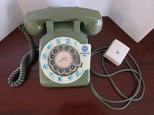 Vintage Bell System Western Electric Green Rotary Dial Telephone CD500 Retro