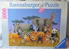 RARE Vintage Ravensburger 1000 pc Wildlife jigsaw puzzle by P. Kratter 1992