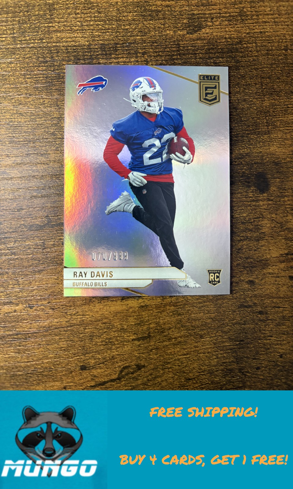 2024 Donruss Elite #154 Ray Davis #/999 Buffalo Bills Rookie