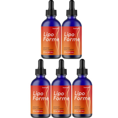 Lipo Forme Weight Management Support Drops, (5 Pack) Official Fat Loss Formula